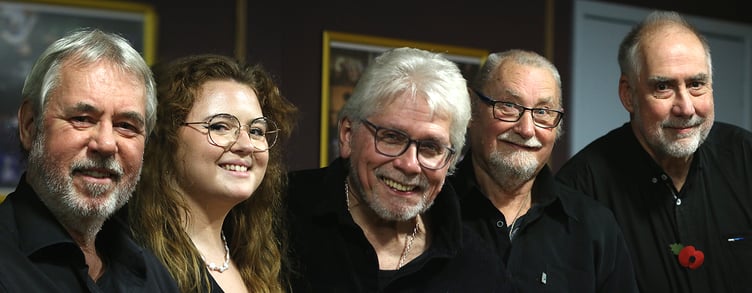 L-R Andy Bearne, Dilly Croxall, John Walker, John Steel and Tony Woollard.